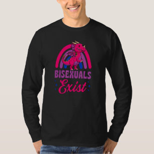 Camiseta Bisexuas existen Dragón Bisexual Orgullo Amor Arco