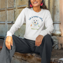 Camiseta Bishon Frise Personalizado perro papá perro mamá