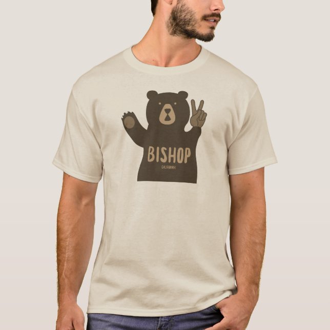 Camiseta Bishop California Peace Bear (Anverso)