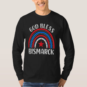Camiseta Bismarck Dakota del Norte Para Mujeres Dios Bendi