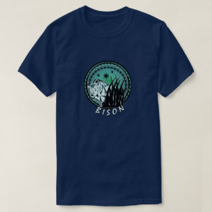 Camiseta Bison - American Buffalo Aqua Blue