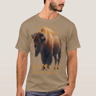 Camiseta Bison Americanus Animal del Territorio de Kansas