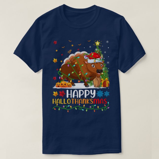 Camiseta Bison Animal Lover Funny Happy Bison HelloMa (Diseño del anverso)