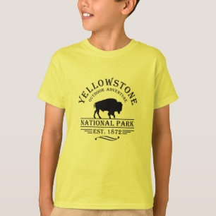 Camiseta Bison Antiguo Parque Nacional Yellowstone