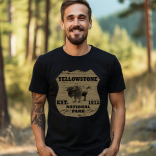 Camiseta Bison Antiguo Parque Nacional Yellowstone