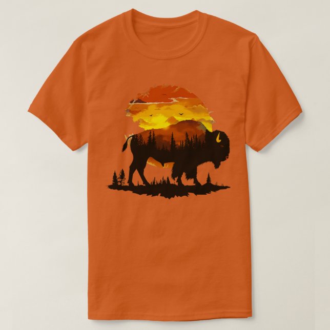 Camiseta Bison Buffalo Americano (Diseño del anverso)