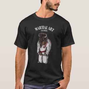 Camiseta Bison Bull Judo Karate Master In White Judogi 1