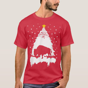Camiseta Bison Christmas Tree For Family Men Xmas 20