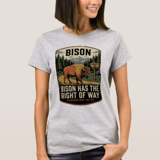 Camiseta Bison Tiene Prioridad Vintage Yellowstone