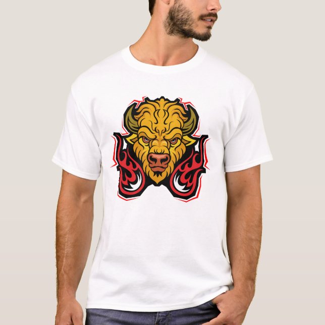 Camiseta Bison Walking Through Fire (Anverso)