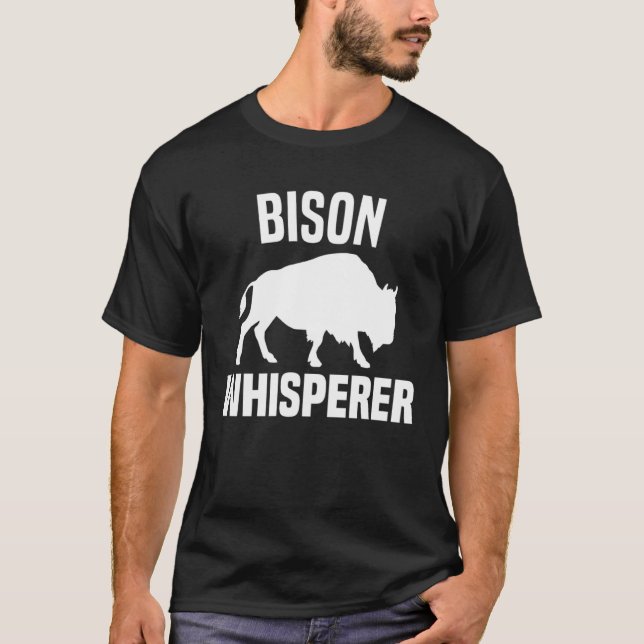 Camiseta Bison Whisperer  American Bison Buffalo Wisent  3 (Anverso)