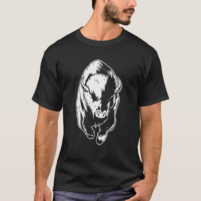Camiseta Bison Wildlife American - Animal Bison (Anverso)