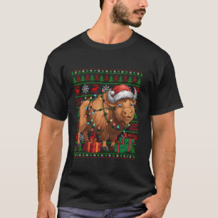 Camiseta Bison Xmas enciende a los Navidades de Bison Santa