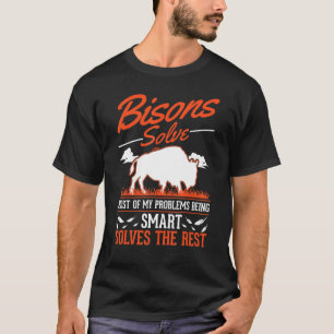 Camiseta Bisons resuelven la mayoría de mis problemas Búfal