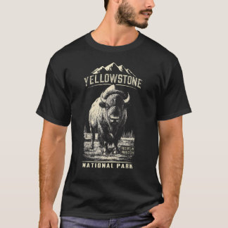 Camiseta Bisonte Americano Búfalo Yellowstone Nacional