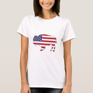 Camiseta Bisonte - bandera americana
