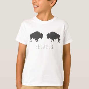 Camiseta Bisonte Belaruso Bielorrusia Зубр Беларусь Minimal