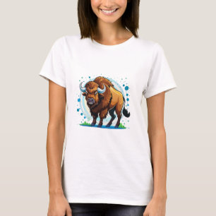 Camiseta bisonte de cuernos grandes