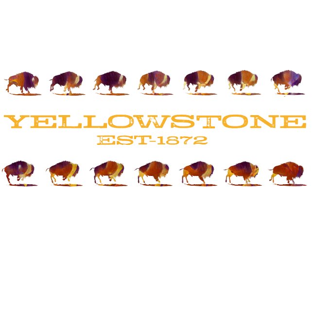 Camiseta Bisonte de Yellowstone Corriendo (Subido por el creador)