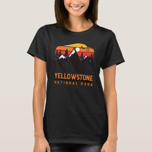 Camiseta Bisonte Retro Parque Nacional Yellowstone Búfalo V