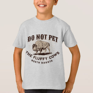 Camiseta Bisontes de Dakota del Norte No acaricies a las va