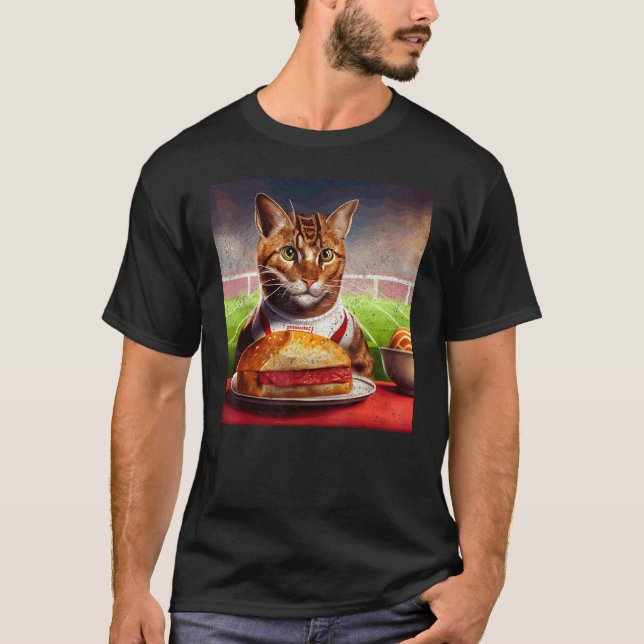 Camiseta Bistec de fútbol de gato (Anverso)