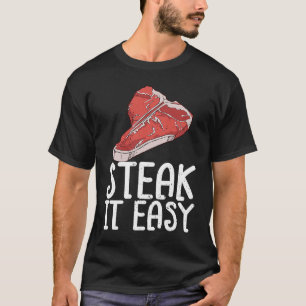 Camiseta Bistec Fácil Bistec Crudo Carne Comida Carne Vaca