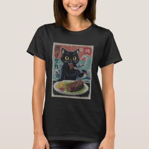 Camiseta Bistec Gato Gatito Japonés