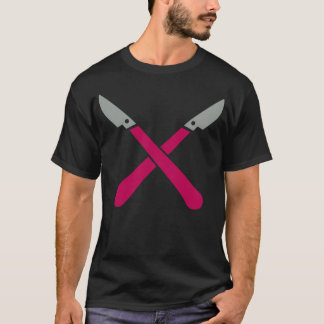 Camiseta bisturí medicina herramienta lanceta cuchillo médi