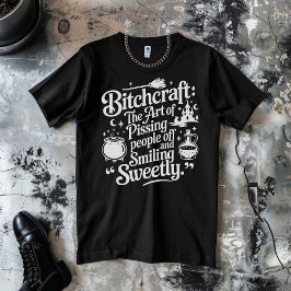 Camiseta Bitchcraft Halloween White sobre negro