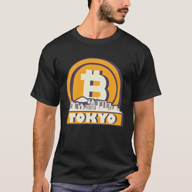 Camiseta Bitcoin 東京都 Skyline  Tokyo Bitcoin Maximalist (Anverso)