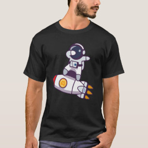 Camiseta Bitcoin A Crypto Freak Astronauta De La Luna