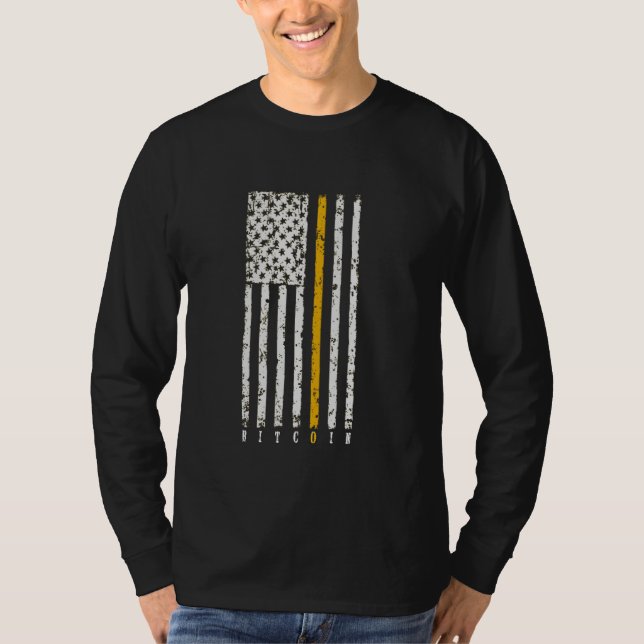 Camiseta Bitcoin A La Luna Bandera Patriótica Estadounidens (Anverso)