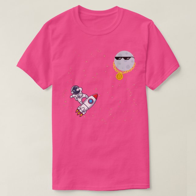 Camiseta Bitcoin a la luna, cripto de regalo del comerciant (Diseño del anverso)