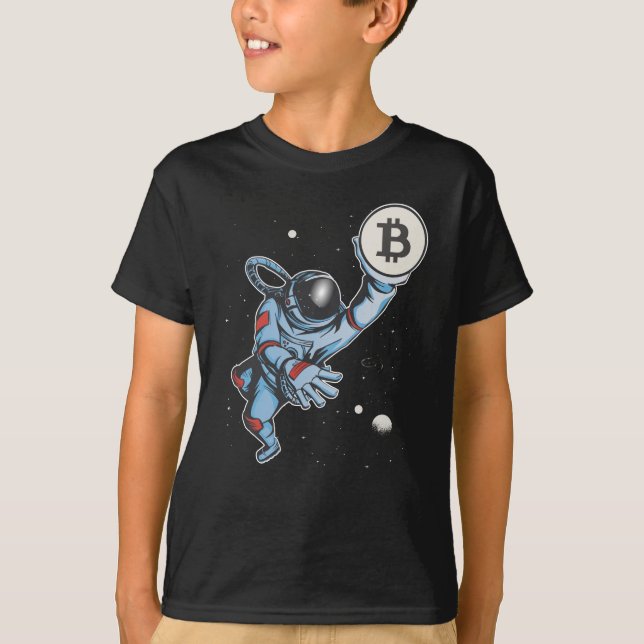 Camiseta Bitcoin al astronauta lunar (Anverso)