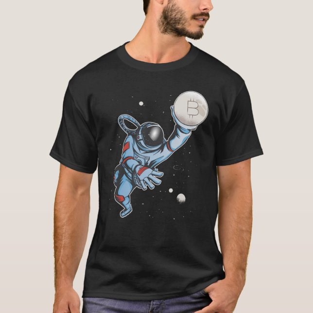 Camiseta Bitcoin al astronauta lunar (Anverso)