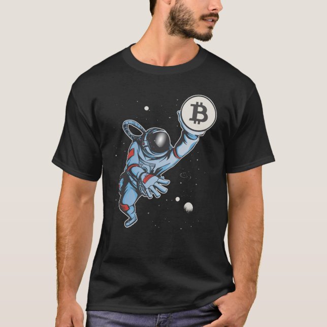 Camiseta Bitcoin al astronauta lunar (Anverso)