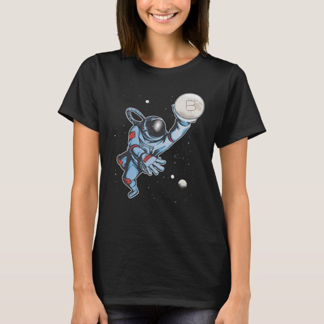 Camiseta Bitcoin al astronauta lunar (Anverso)