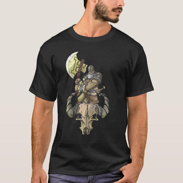 Camiseta Bitcoin Barbarian Warrior Gráfico Rpg Roleplay (Anverso)