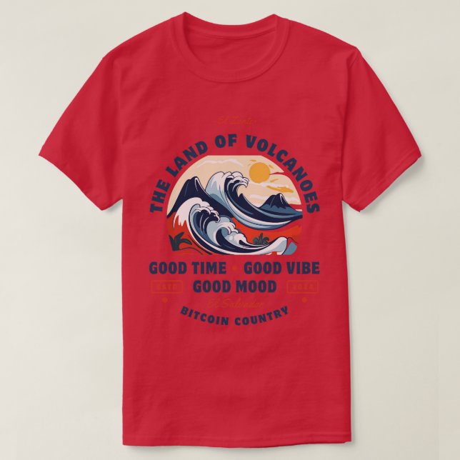 Camiseta Bitcoin Beach El Salvador El Zonte (Diseño del anverso)