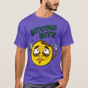 Camiseta Bitcoin Bite Cryptocurrency Retro toon Coin