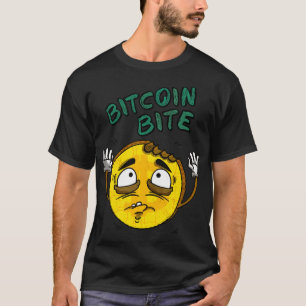 Camiseta Bitcoin Bite Cryptocurrency Retro toon Coin