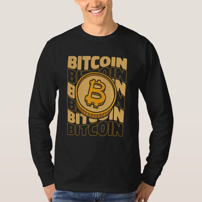 Camiseta Bitcoin Bloques de Texto Cadena de Bloques Cripto  (Anverso)