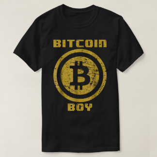 Camiseta Bitcoin Boy Crypto Grunge Design