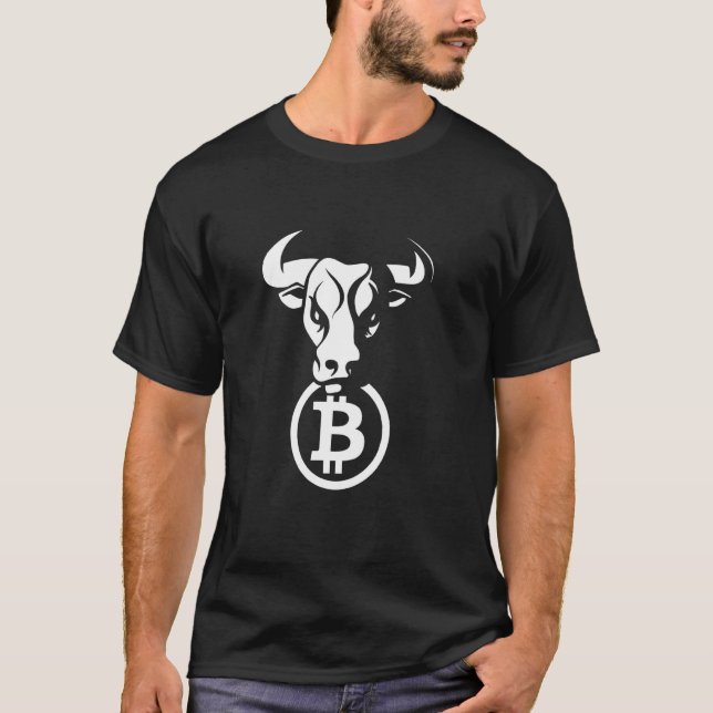 Camiseta Bitcoin Btc Cripto Bulls Animal Currency Blockchai (Anverso)