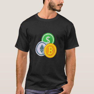 Camiseta Bitcoin BTC Cripto Moneda Criptográfica Cofre Pequ