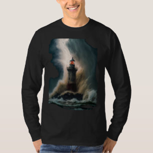Camiseta Bitcoin BTC Faro Náutico Dinero Duro Océano L