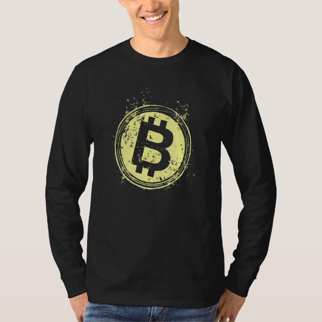 Camiseta Bitcoin BTC Moneda de la cadena de bloqueo de dine (Anverso)