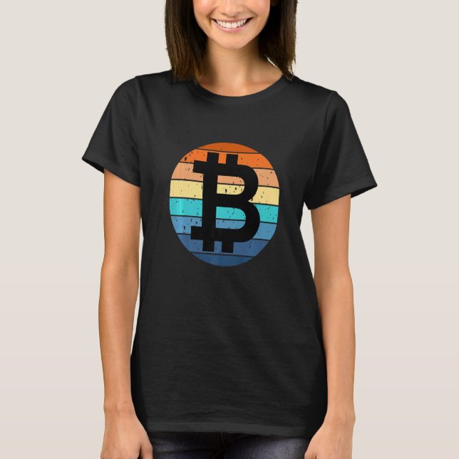 Camiseta Bitcoin Btc Sunset Crypto Meme De Criptocurrency (Anverso)