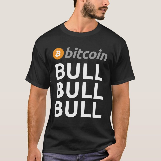 Camiseta Bitcoin Bull Cryptocurrency BTC Hosted (Anverso)